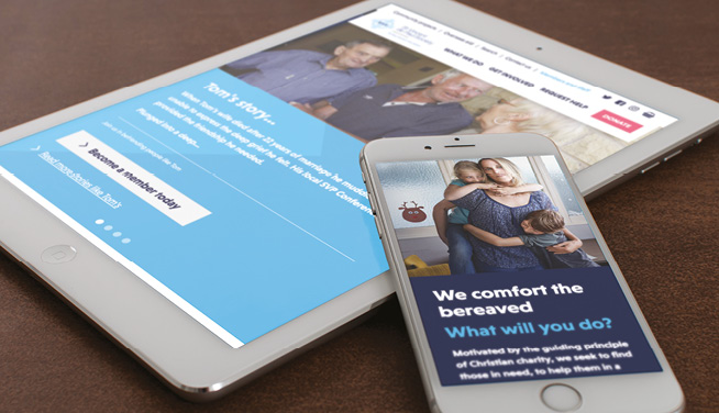 SVP St Vincent de Paul Society website on tablet and mobile device