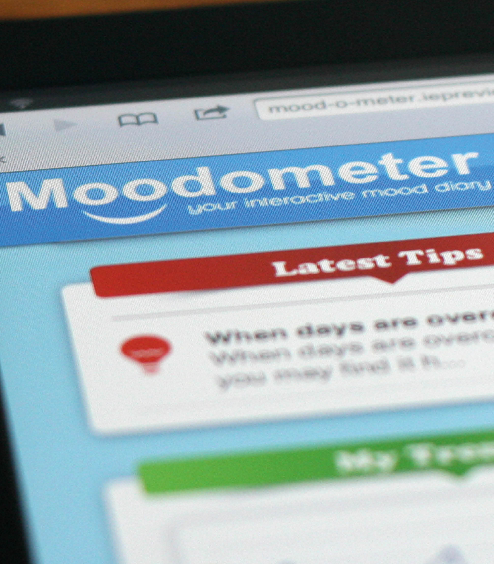Screen showing Moodometer app