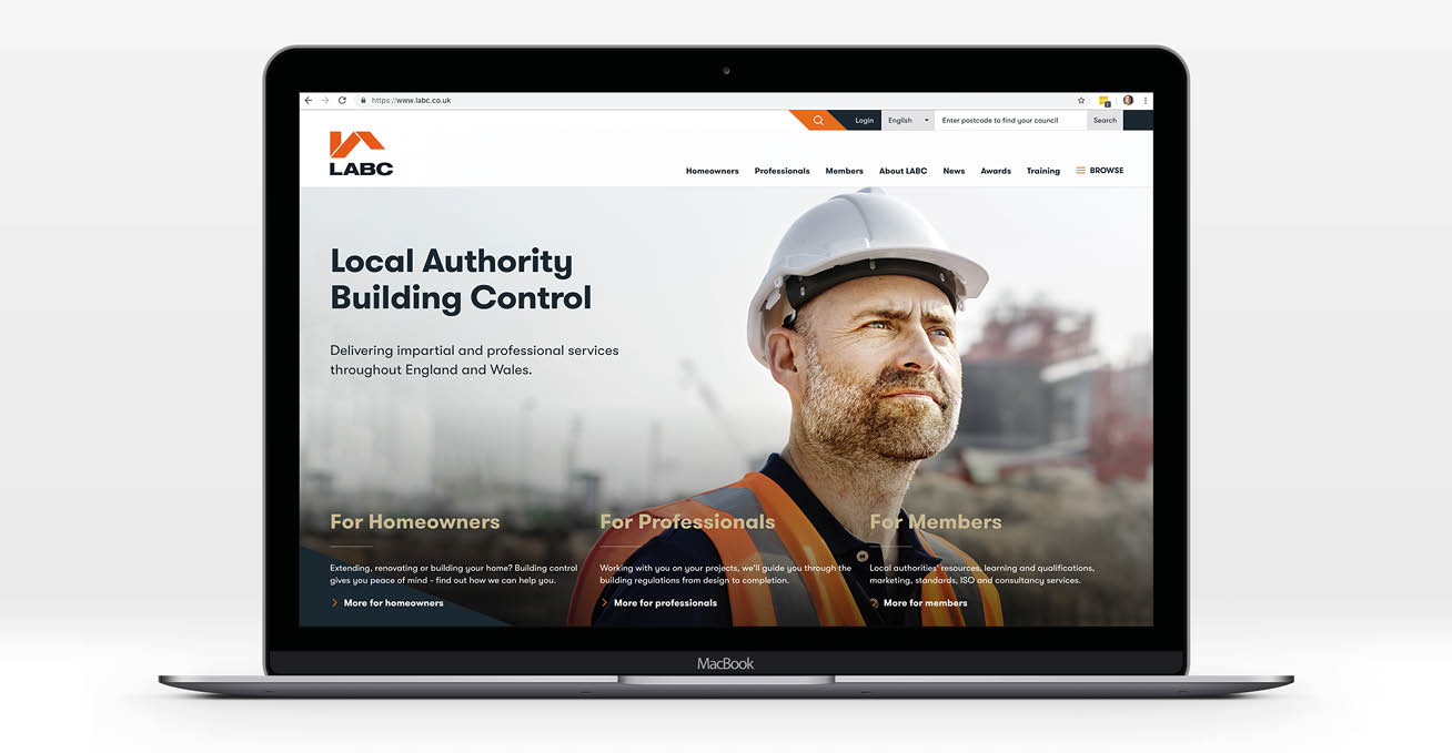 LABC homepage on desktop