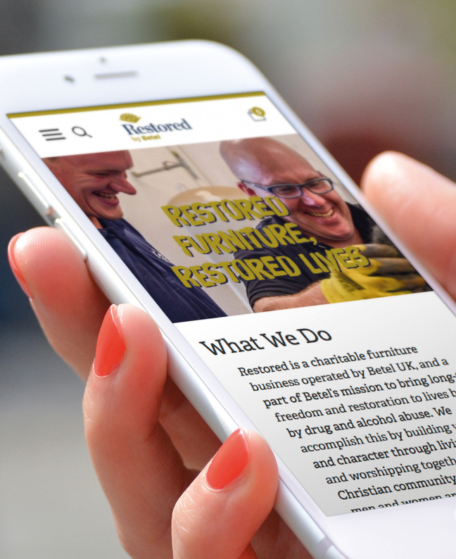 Restored by Betel website on mobile phone