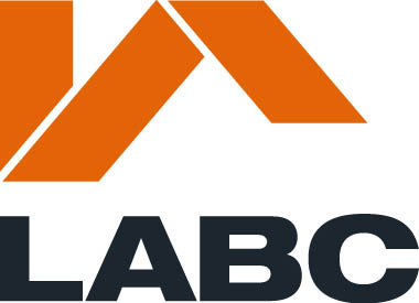 LABC logo features orange geometric shapes forming a 'roof' over the LABC acronymn