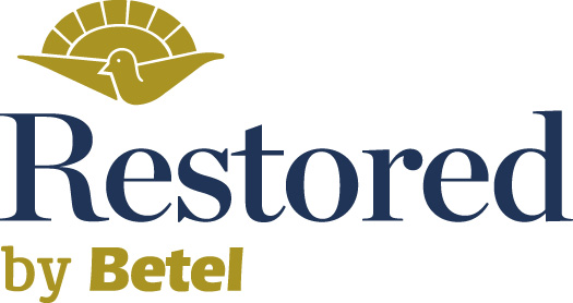 Restored by Betel logo for charity furniture restoration business.