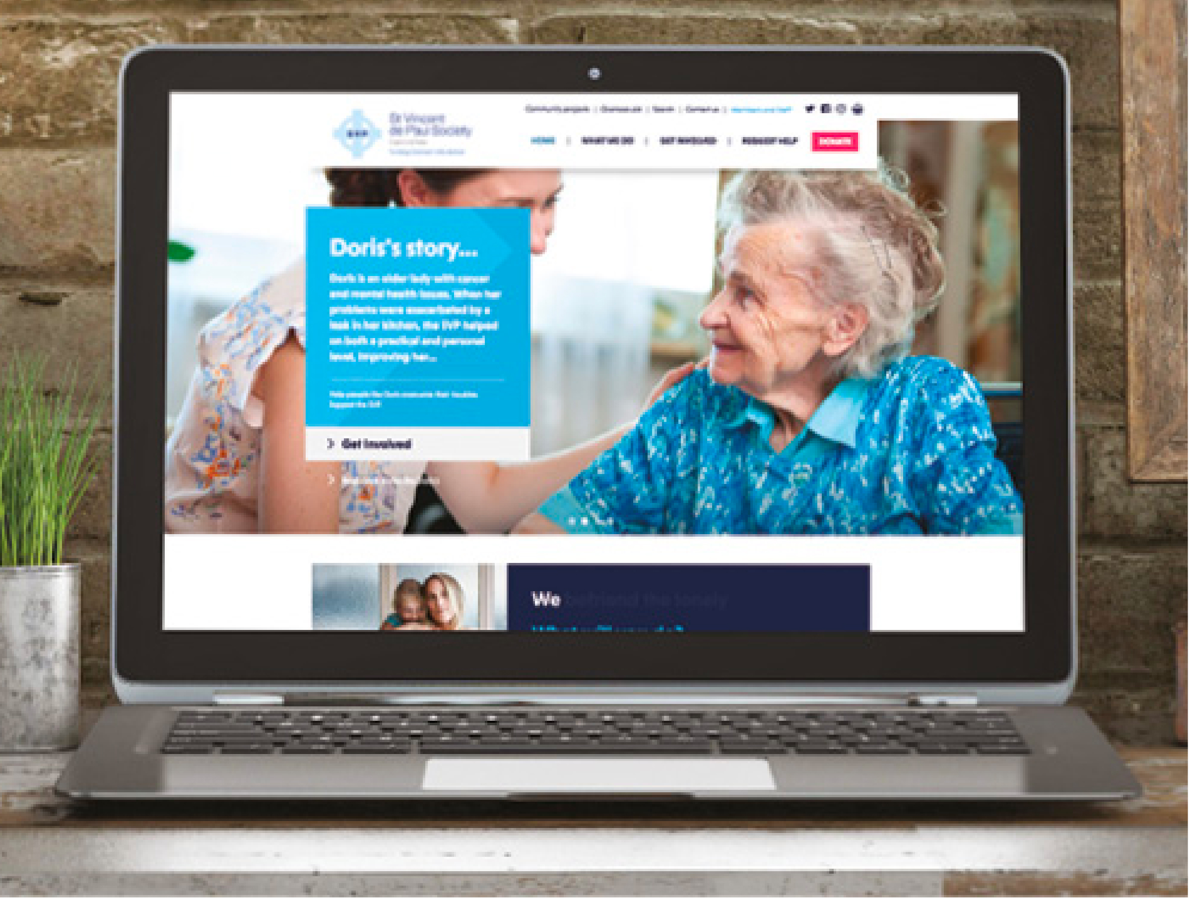 SVP St Vincent de Paul Society website shown on desktop