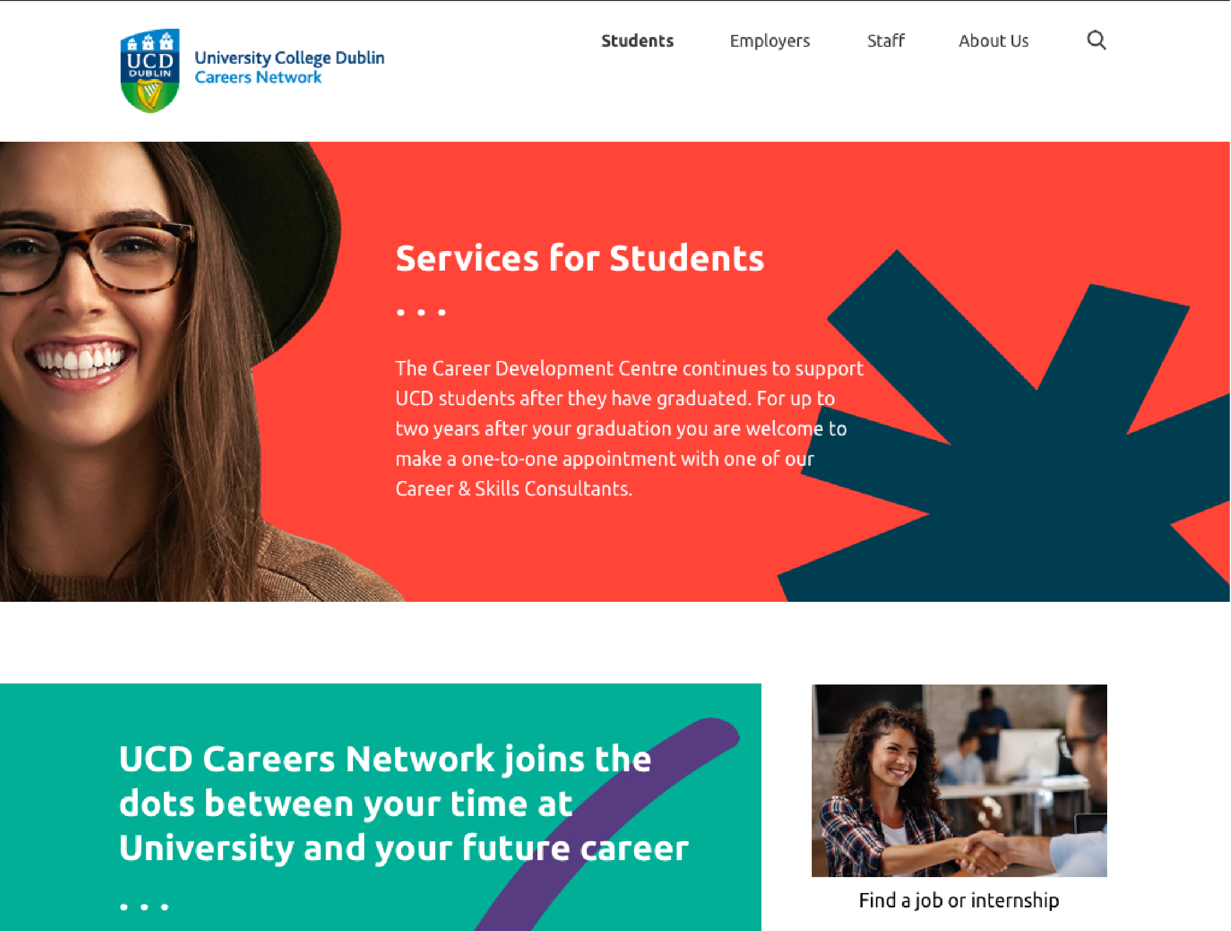 University College Dublin Careers Network brand and website IE Digital