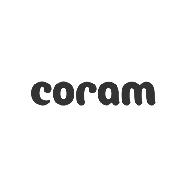 Coram charity logo in grey