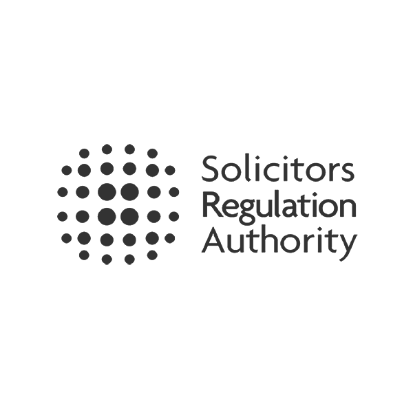Solicitors Regulation Authority (SRA) logo (grey)