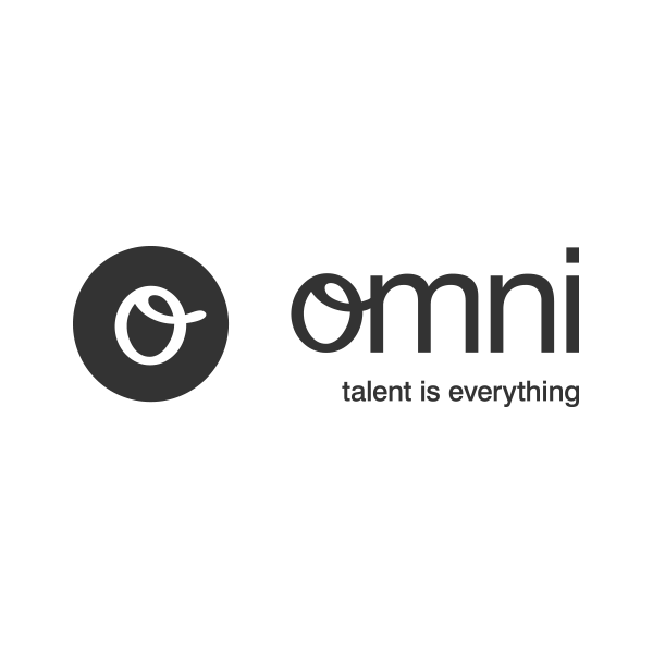 Omni recruitment logo "talent is everything" (grey) 