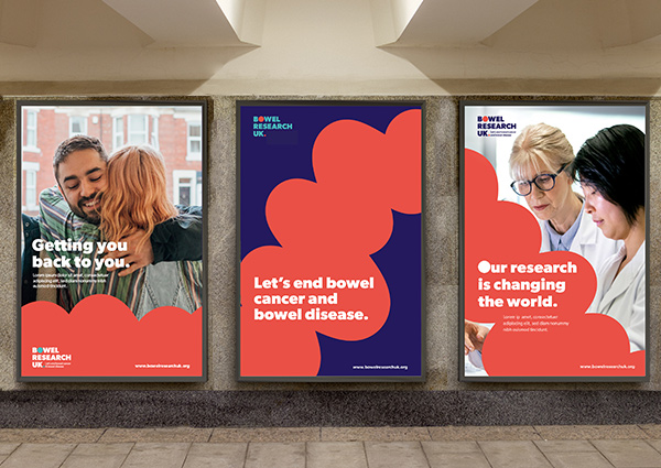 Bowel Research UK branded posters