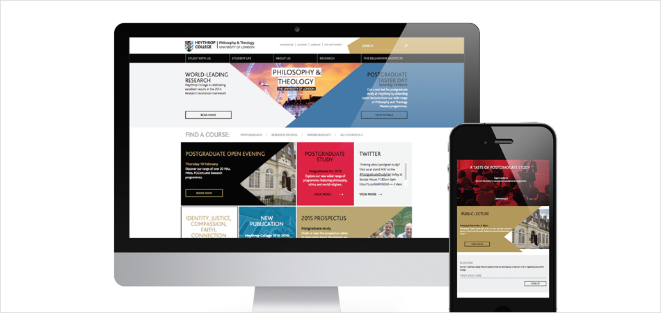New website for Heythrop College - University of London by IE Digital