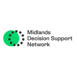 Midlands Decision Support Network logo with two overlapping circles in green and black