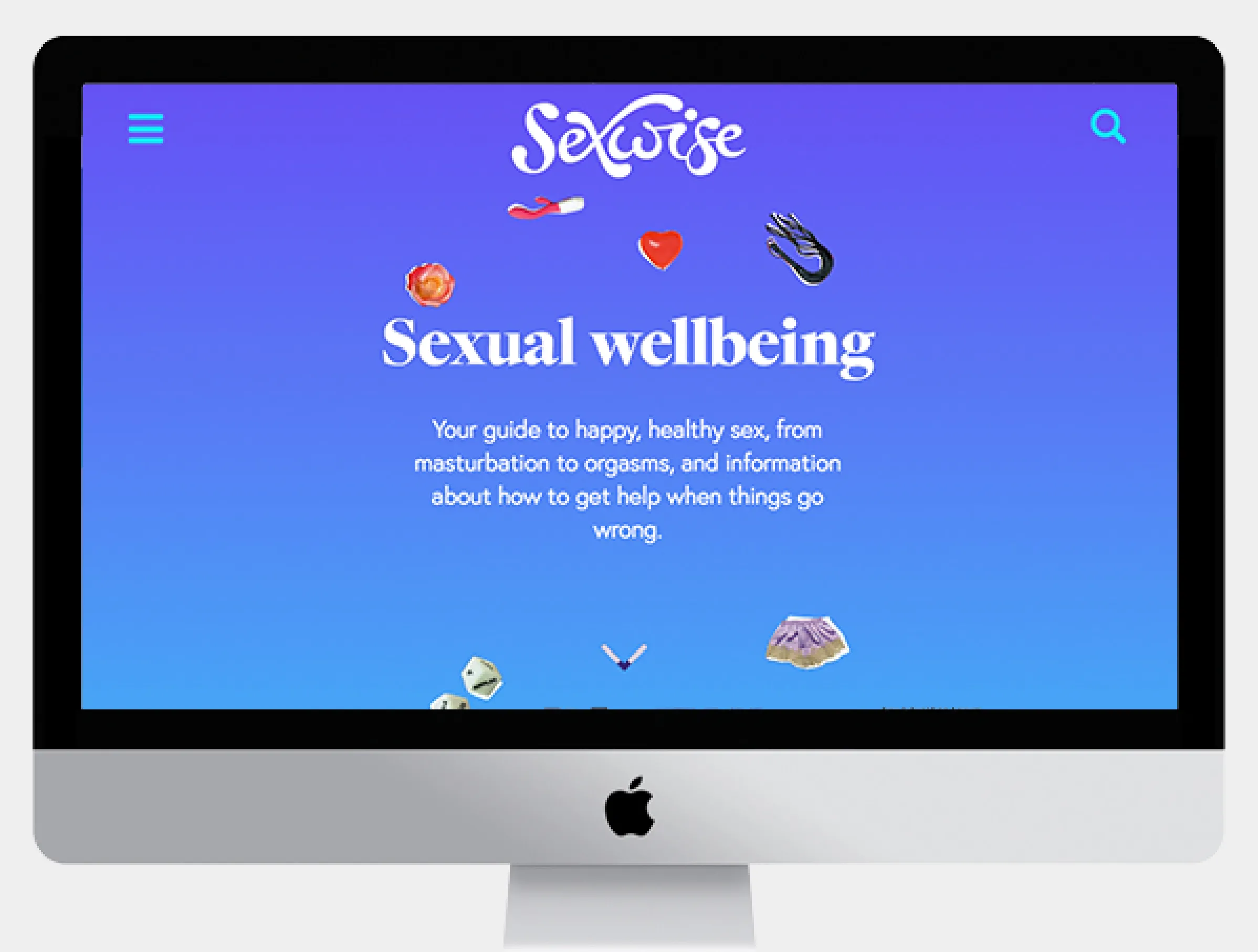 Sexwise website on a laptop