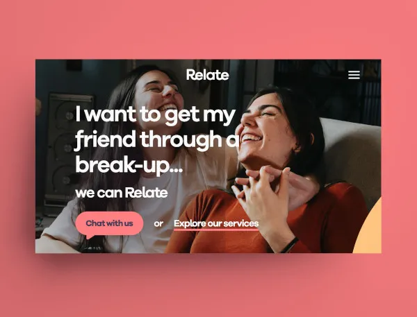 Relate website screenshot