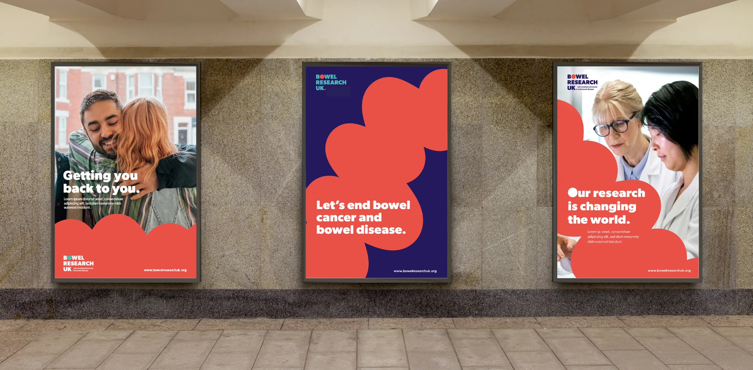 Bowel Research UK Adverting posters