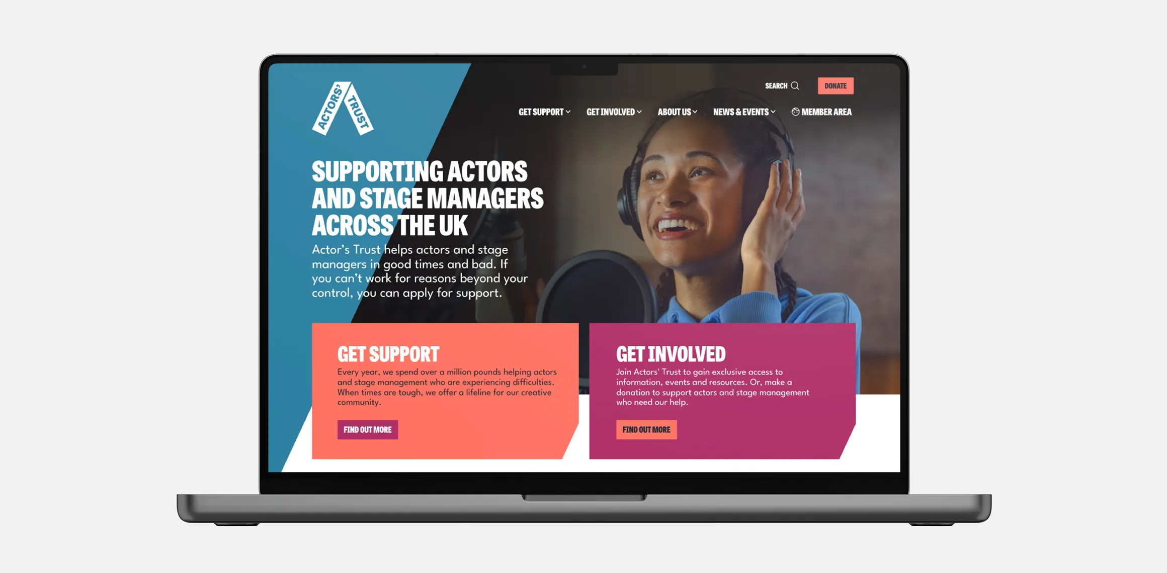 The new Actors' Trust website