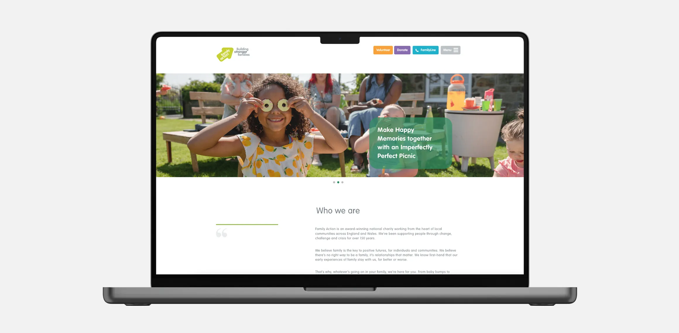 Family action previous website