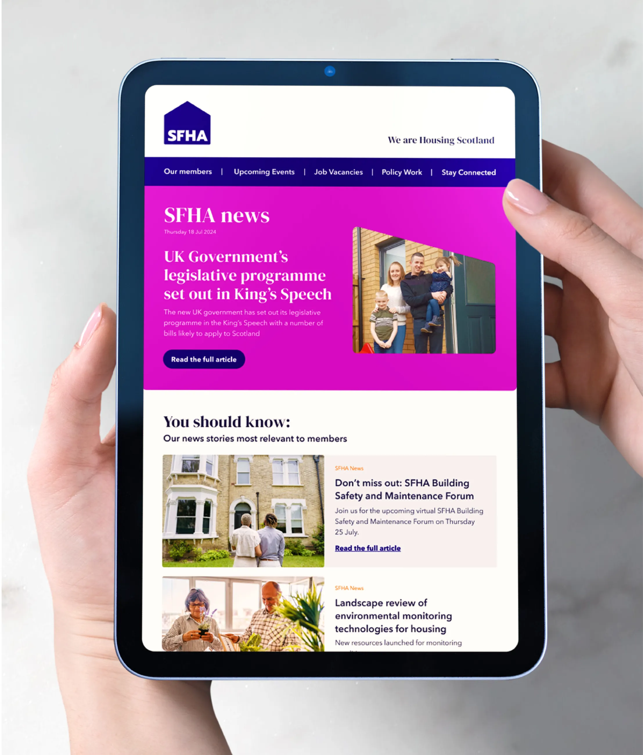 SFHA email newsletter