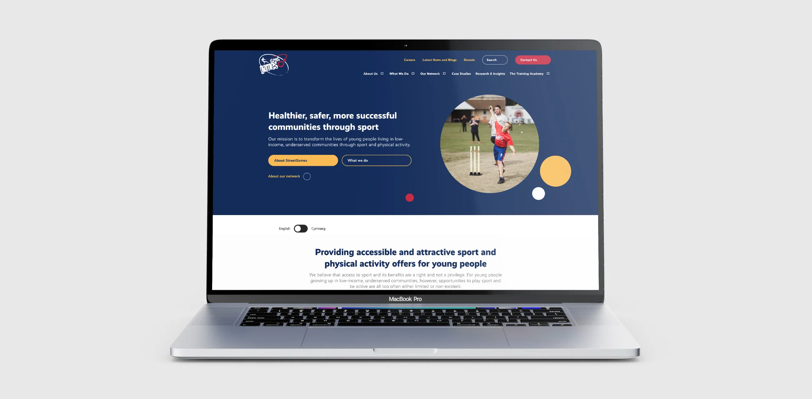 Before of the StreetGames website